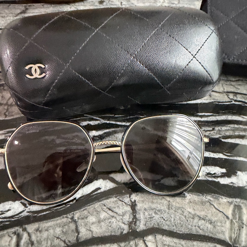 Chanel Silver Frame Sunglasses - image 6